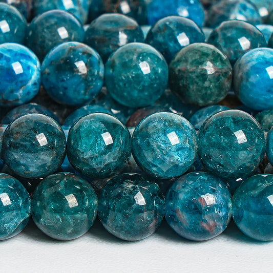 HQ Natural Bright Blue Apatite Bead Strand (6/8mm)