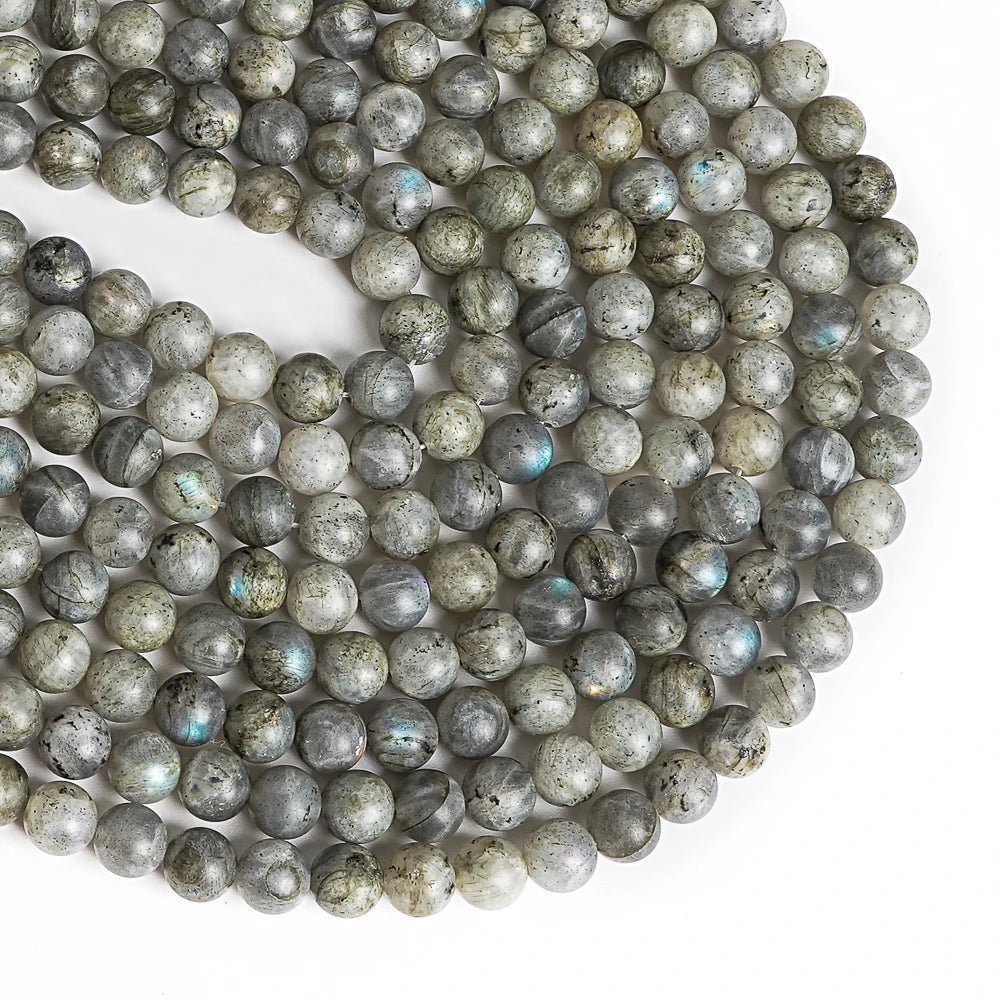 HQ Matte Polish Natural Labradorite Bead Strand (8mm)