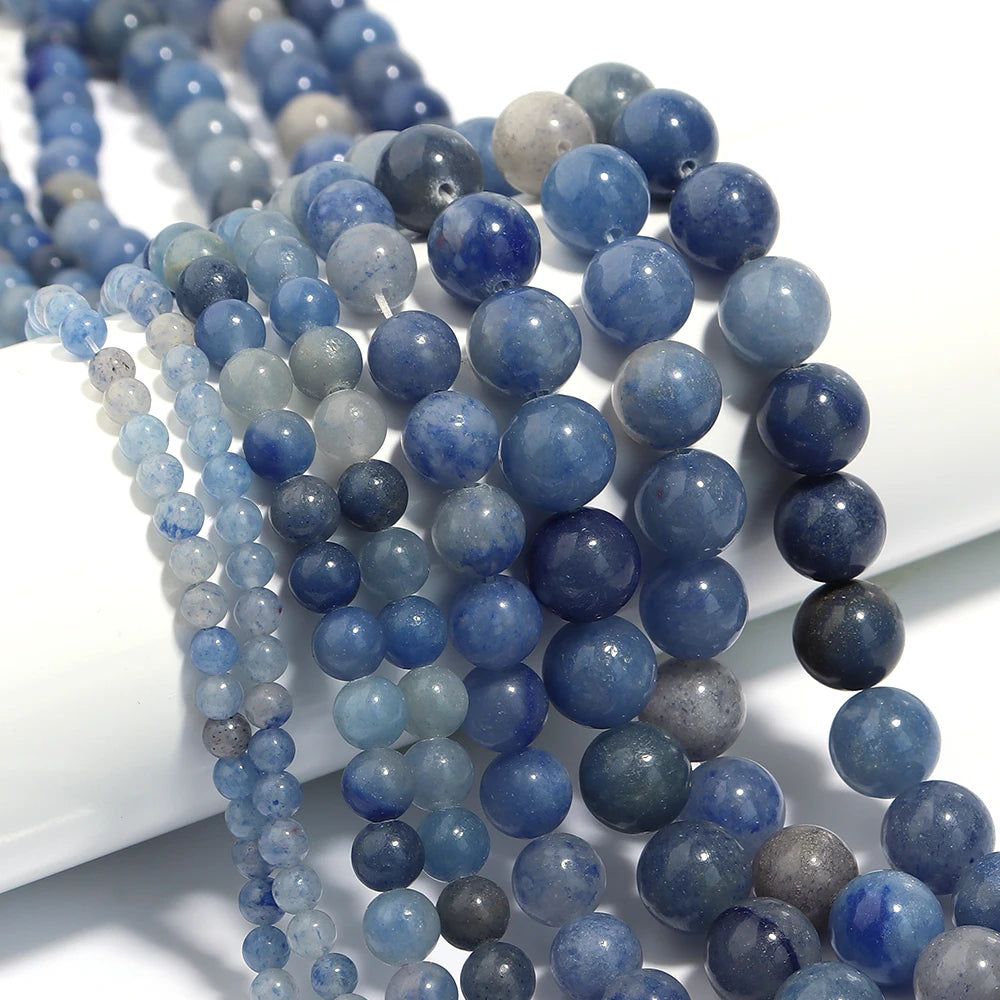 Natural Blue Aventurine Bead Strand