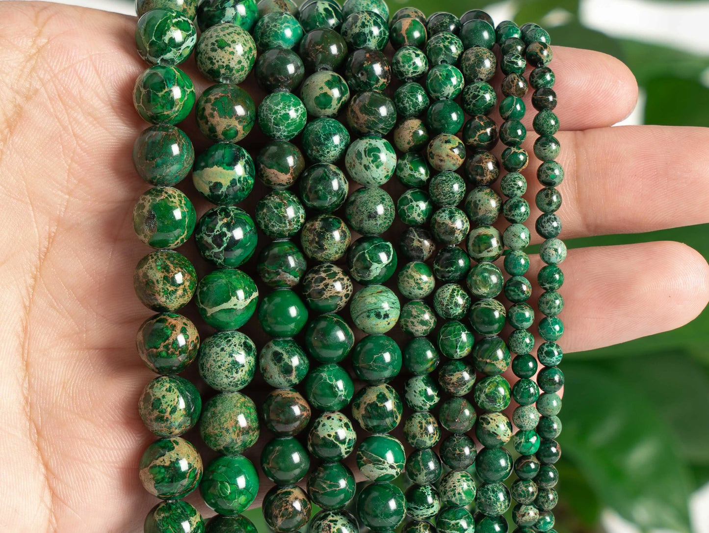 HQ Deep Green Sea Sediment Imperial Jasper (4/6/8/10/12mm)