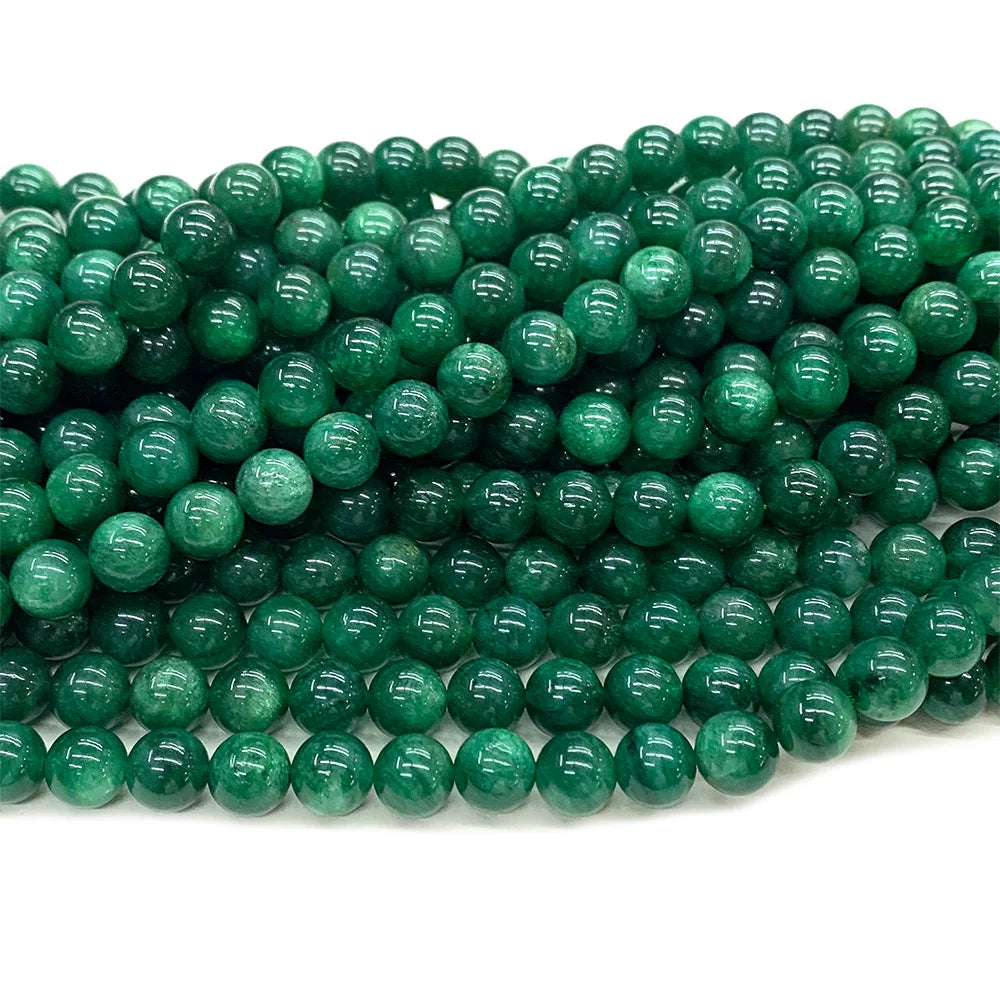 Natural Green Chlorite Euchlorite Bead Strand