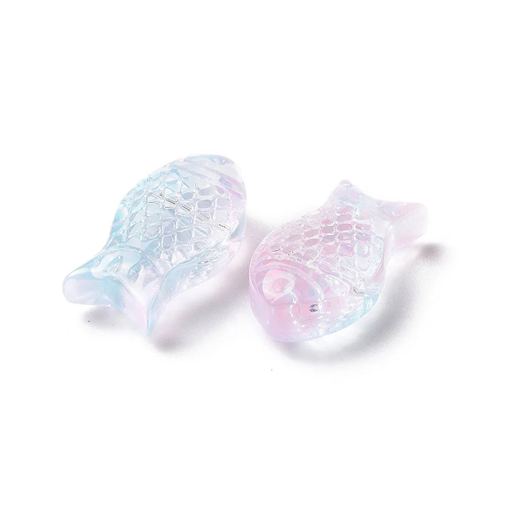 8x15mm Small Fish Handmade Glass Beads (20 pcs)