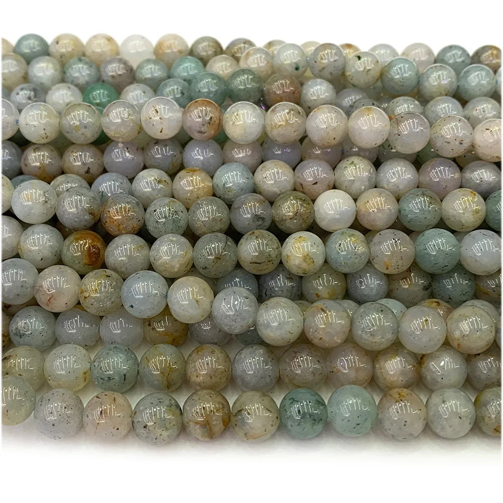HQ Natural Blue Lepidolite Opal Bead Strand