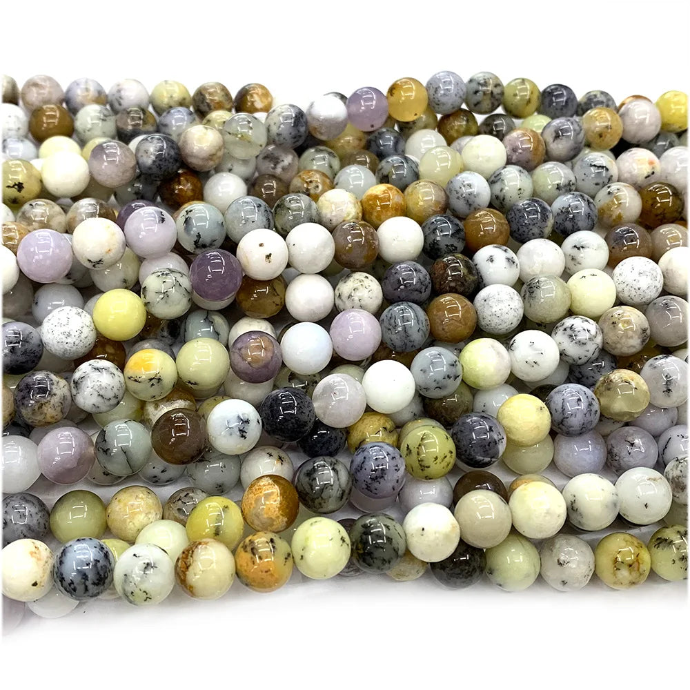 Natural White Opal Mixed Bead Strand