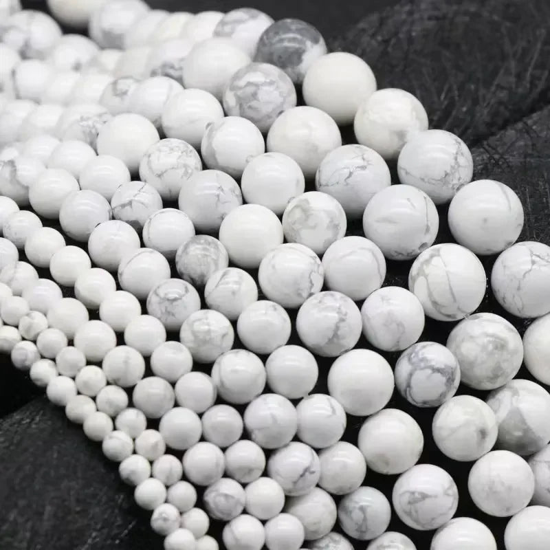 Natural Howlite Bead Strand