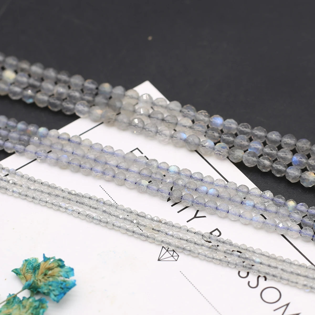 HQ Light Labradorite Faceted Micro-Bead Strand