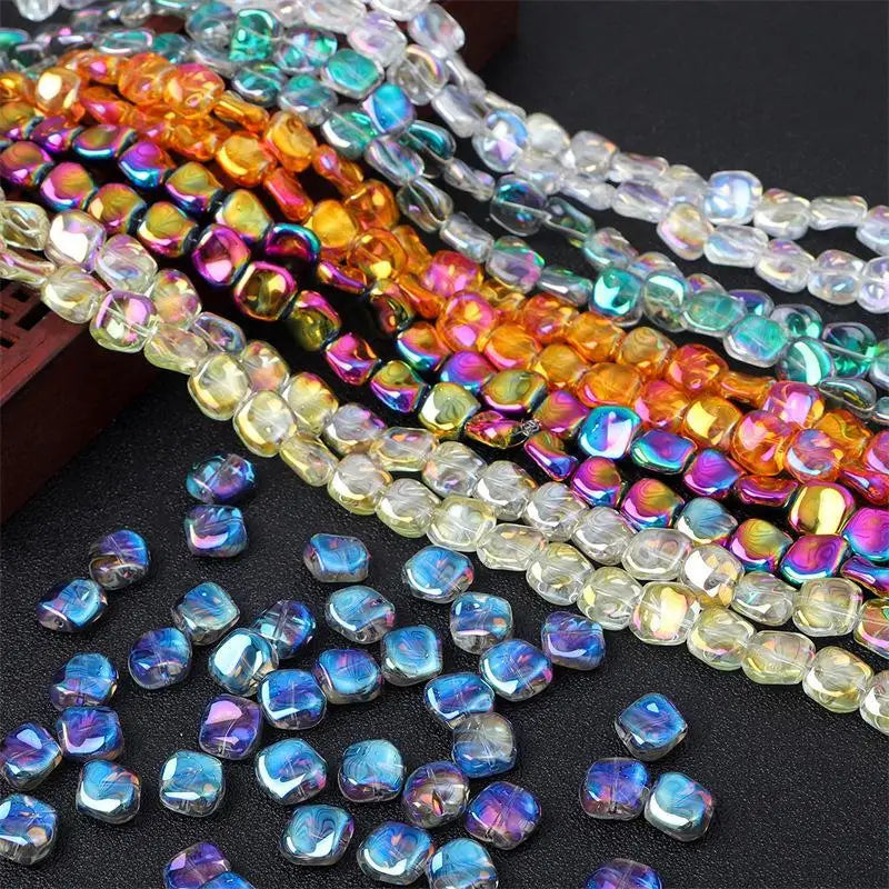 Irregular Rhombic AB Glass Beads (20Pcs/lot 11MM)