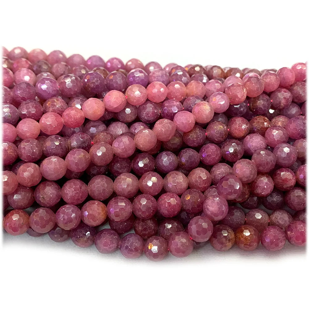 HQ AAA Natural Red Ruby Gemstone Grade Bead Strand
