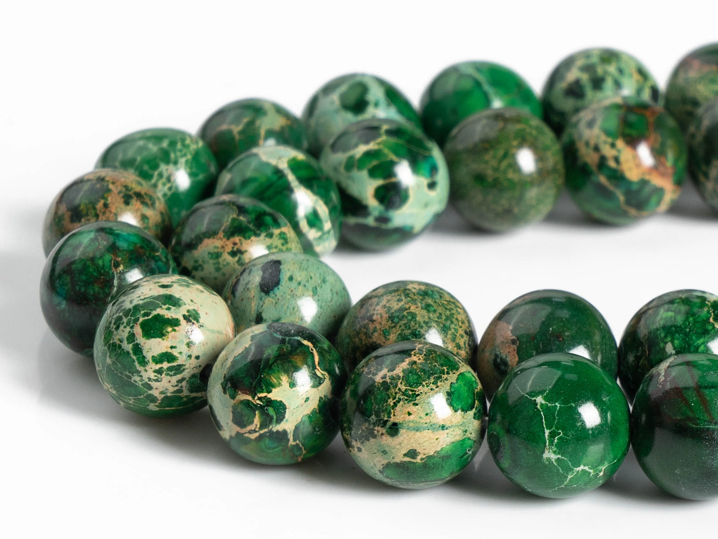 HQ Deep Green Sea Sediment Imperial Jasper (4/6/8/10/12mm)
