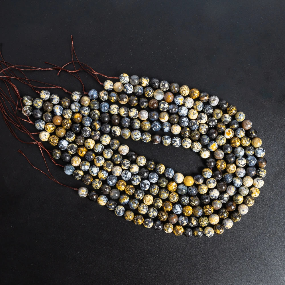 HQ Natural Blue Ocean Agate Bead Strand (4/6/8/10mm)