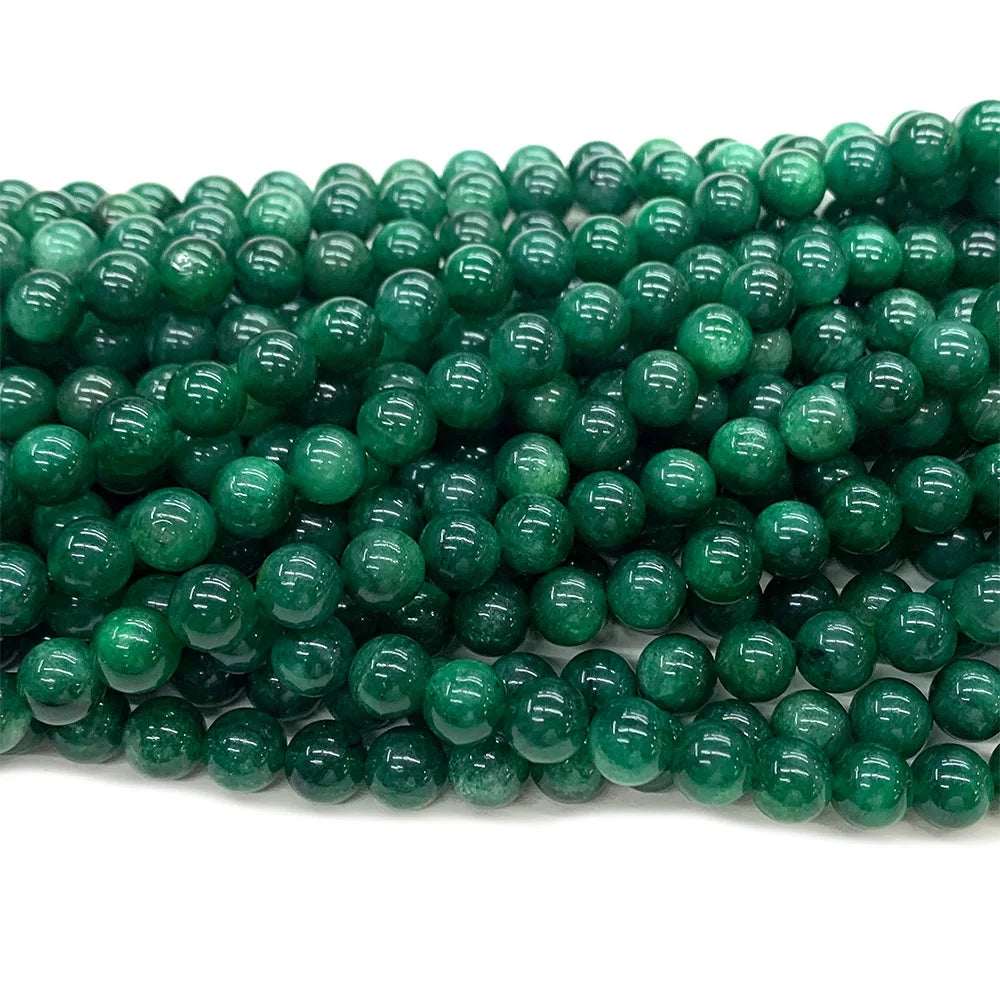 Natural Green Chlorite Euchlorite Bead Strand