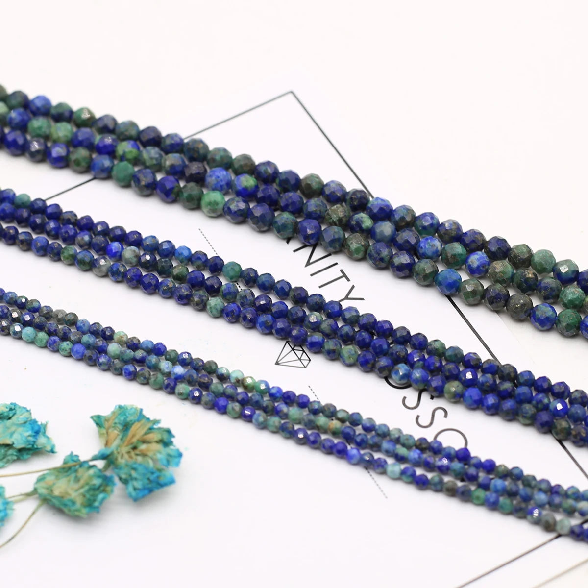 Natural Faceted Lapis Lazuli Bead Strand