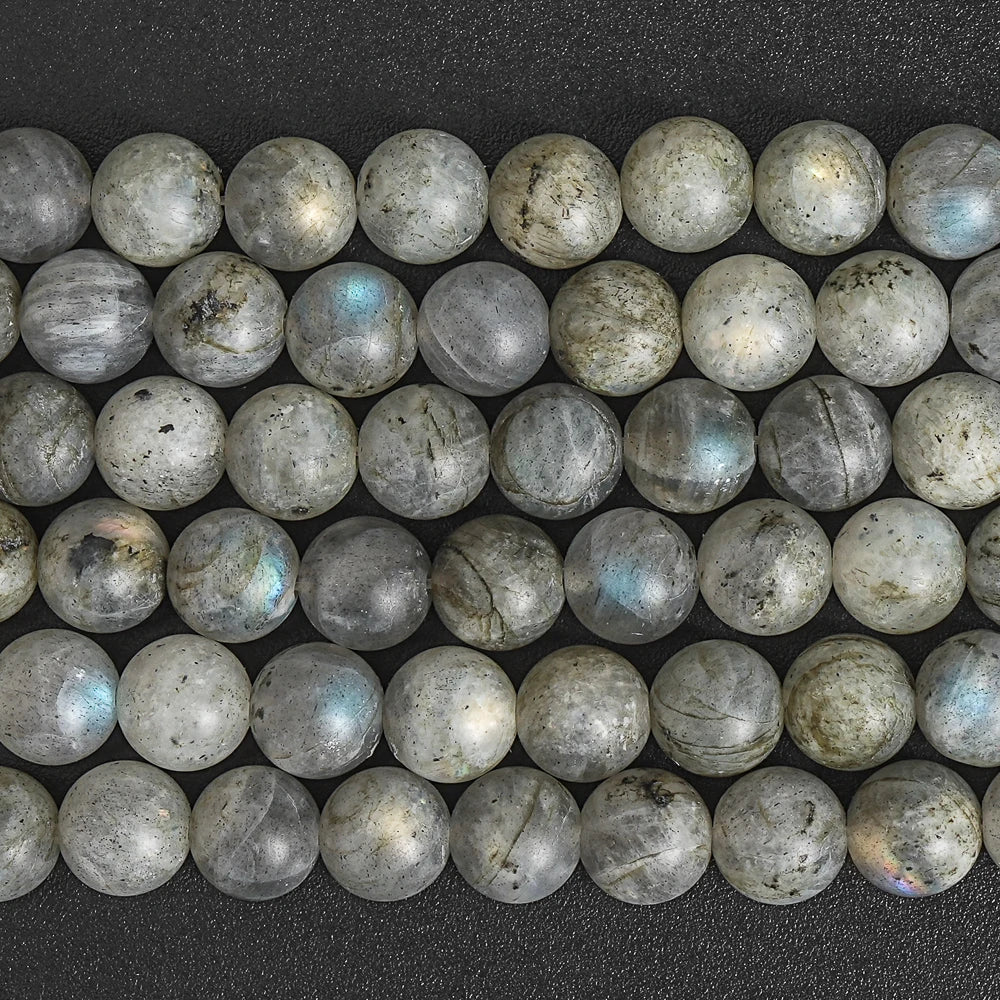 HQ Matte Polish Natural Labradorite Bead Strand (8mm)