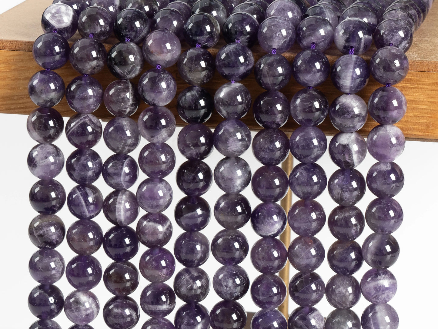 HQ Natural Dog-Tooth Amethyst Bead Strand (4/6/8/10mm)