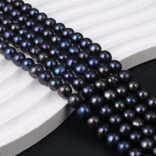Natural Freshwater Black Pearl Strand