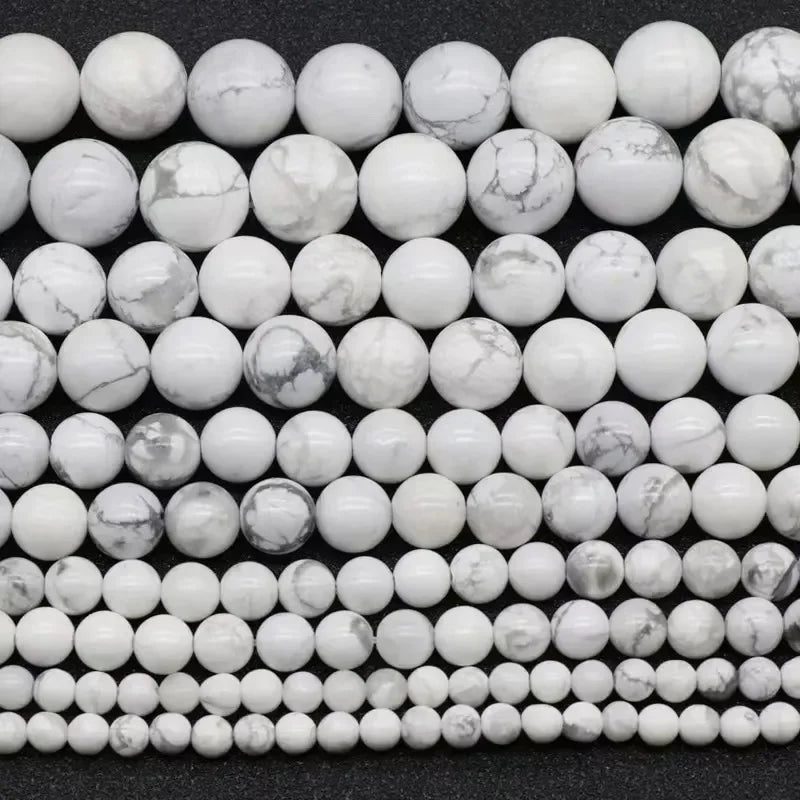 Natural Howlite Bead Strand