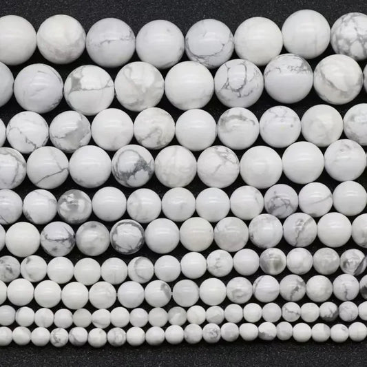Natural Howlite Bead Strand