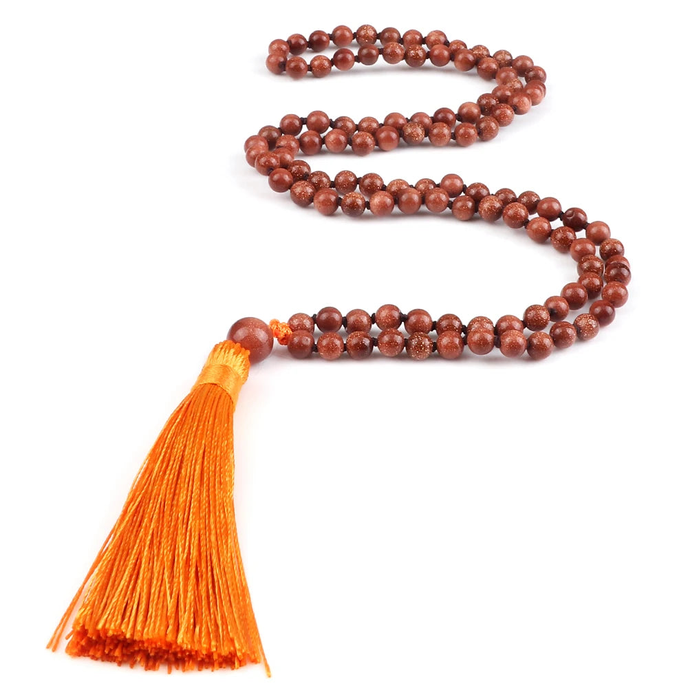 Mala 108 Stone Bead Necklace