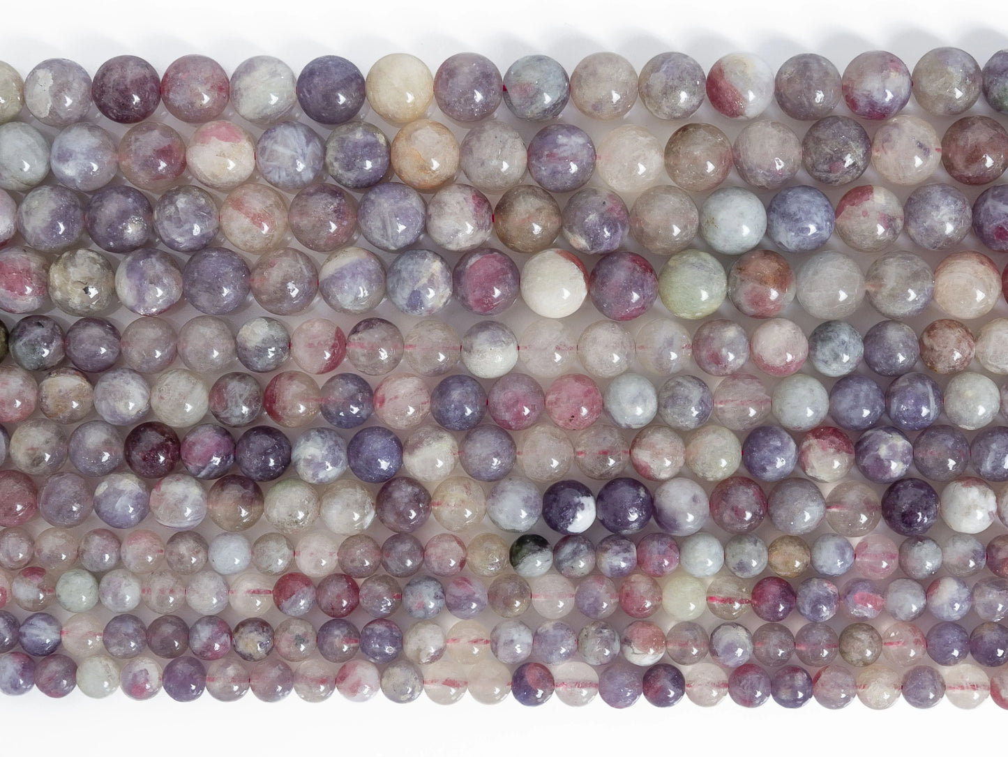 HQ Natural Plum Tourmaline Bead Strand