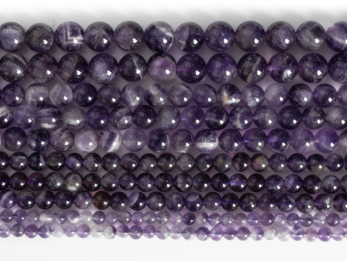 HQ Natural Dog-Tooth Amethyst Bead Strand (4/6/8/10mm)
