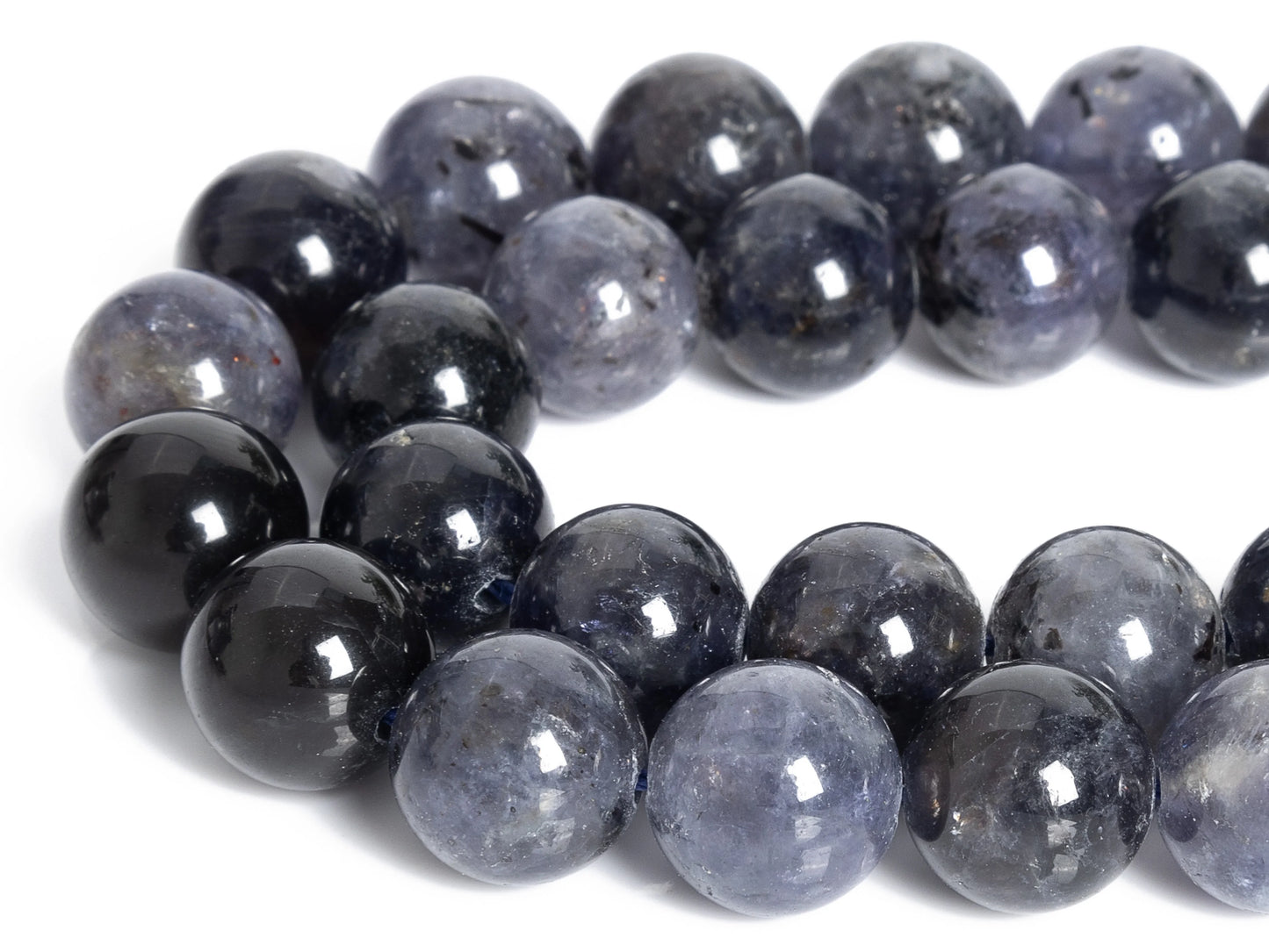 HQ Natural Blue Lolite Bead Strand (6mm)