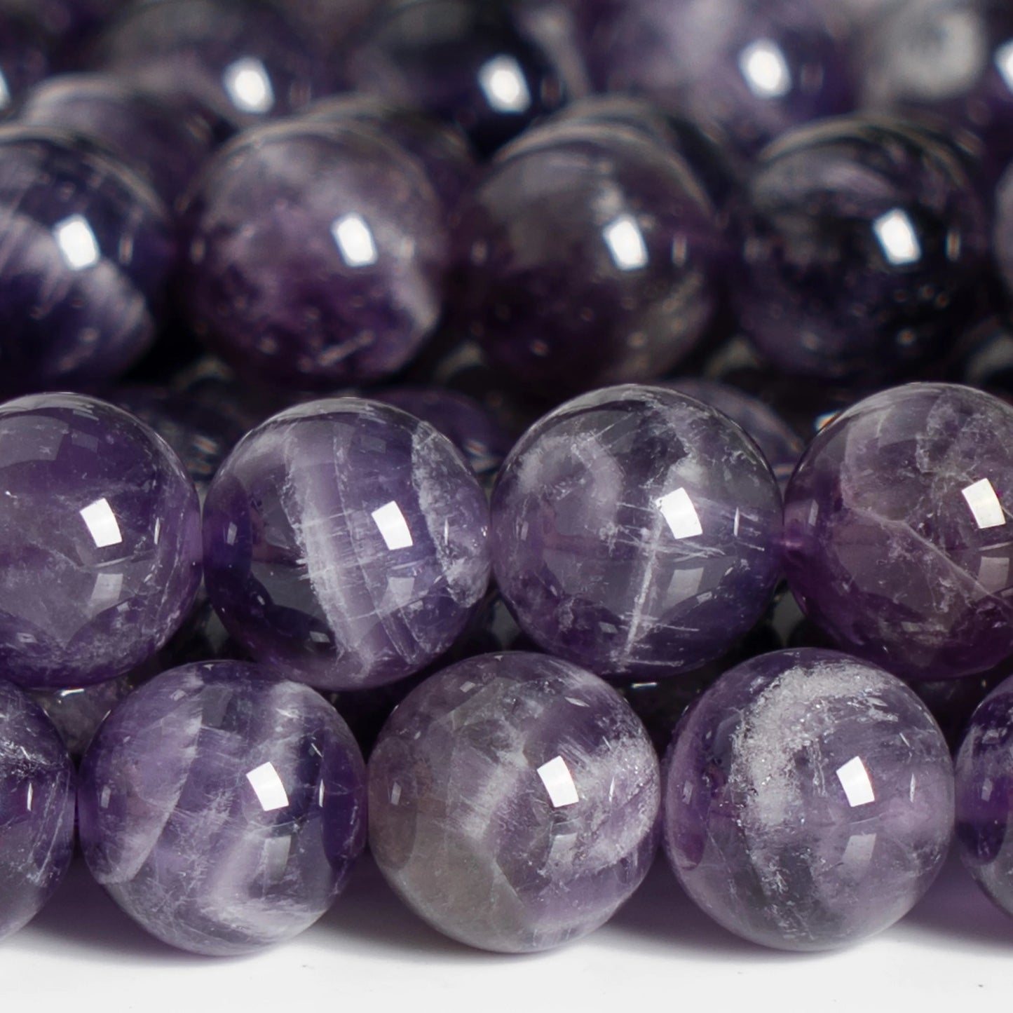 HQ Natural Dog-Tooth Amethyst Bead Strand (4/6/8/10mm)