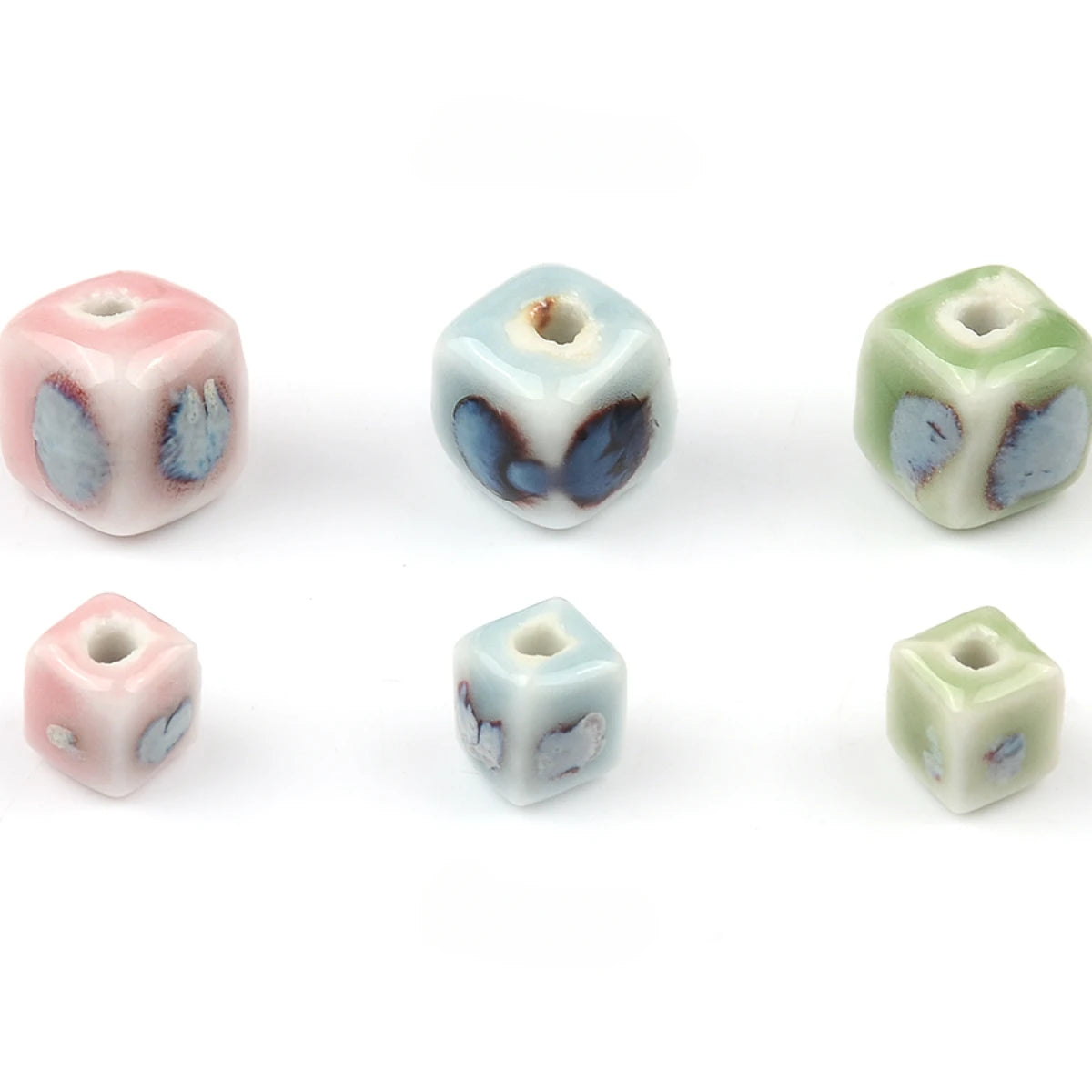 20pcs Square Ceramic Spacer Beads