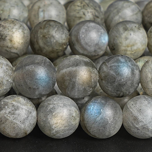 HQ Matte Polish Natural Labradorite Bead Strand (8mm)