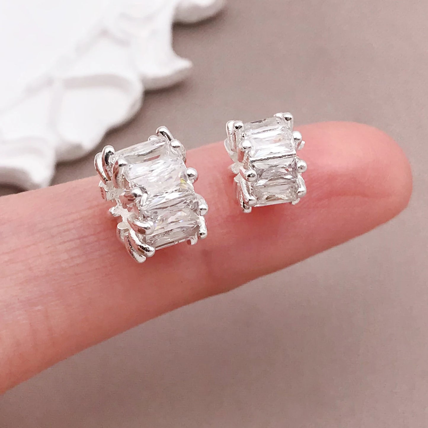 3PCE 18K Gold Plated Copper and Zirconia Focal Beads