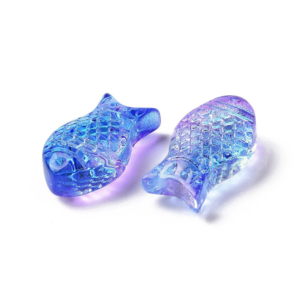 8x15mm Small Fish Handmade Glass Beads (20 pcs)