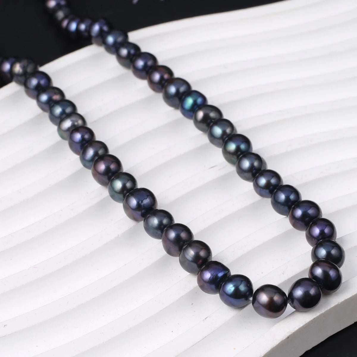 Natural Freshwater Black Pearl Strand