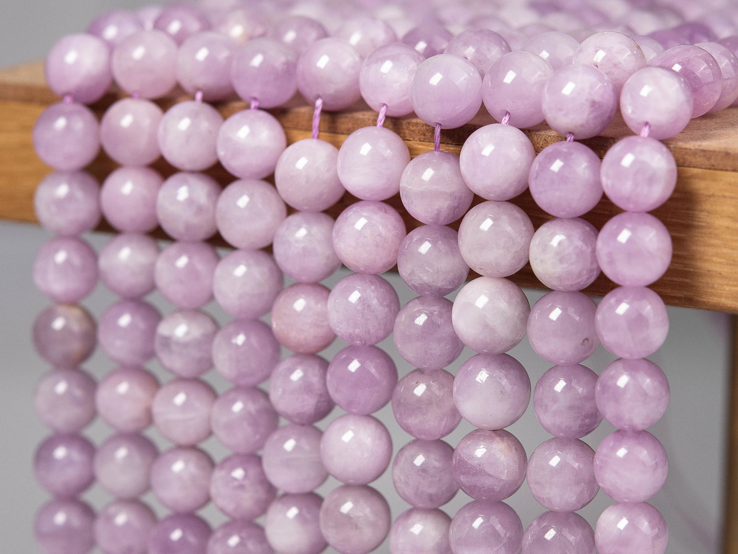 HQ Natural Purple Kunzite Bead Strand