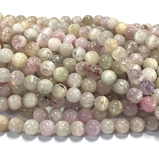 Natural Cats Eye Kunzite Spodumene Bead Strand