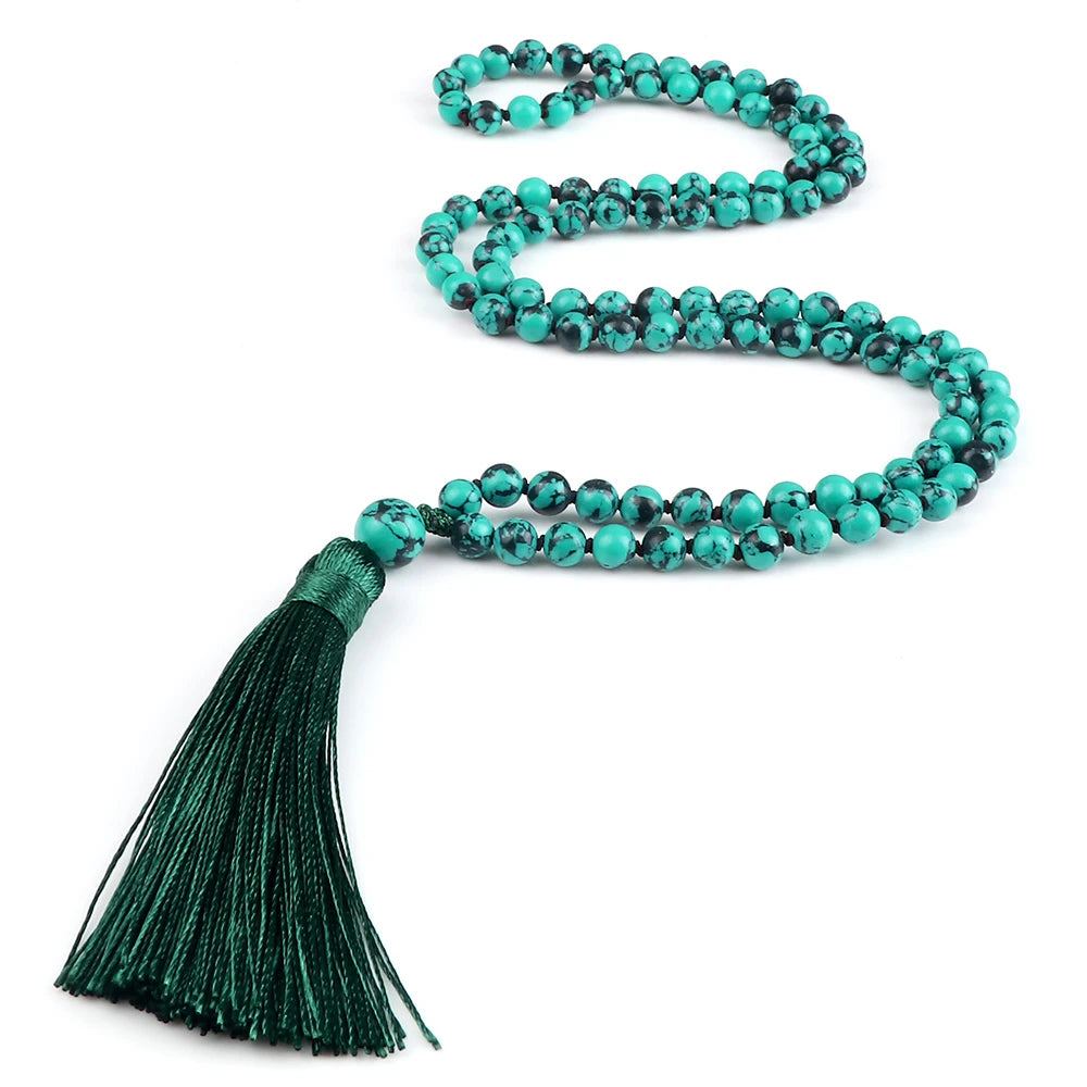 Mala 108 Stone Bead Necklace