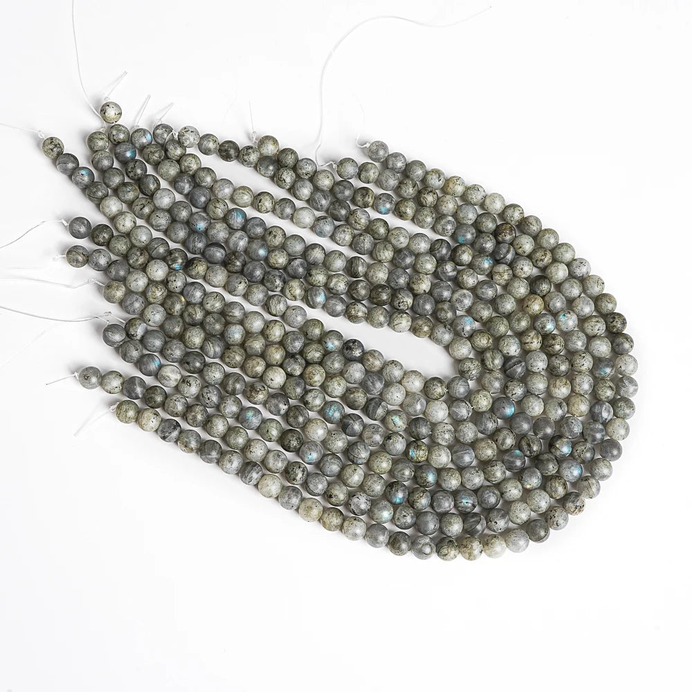 HQ Matte Polish Natural Labradorite Bead Strand (8mm)