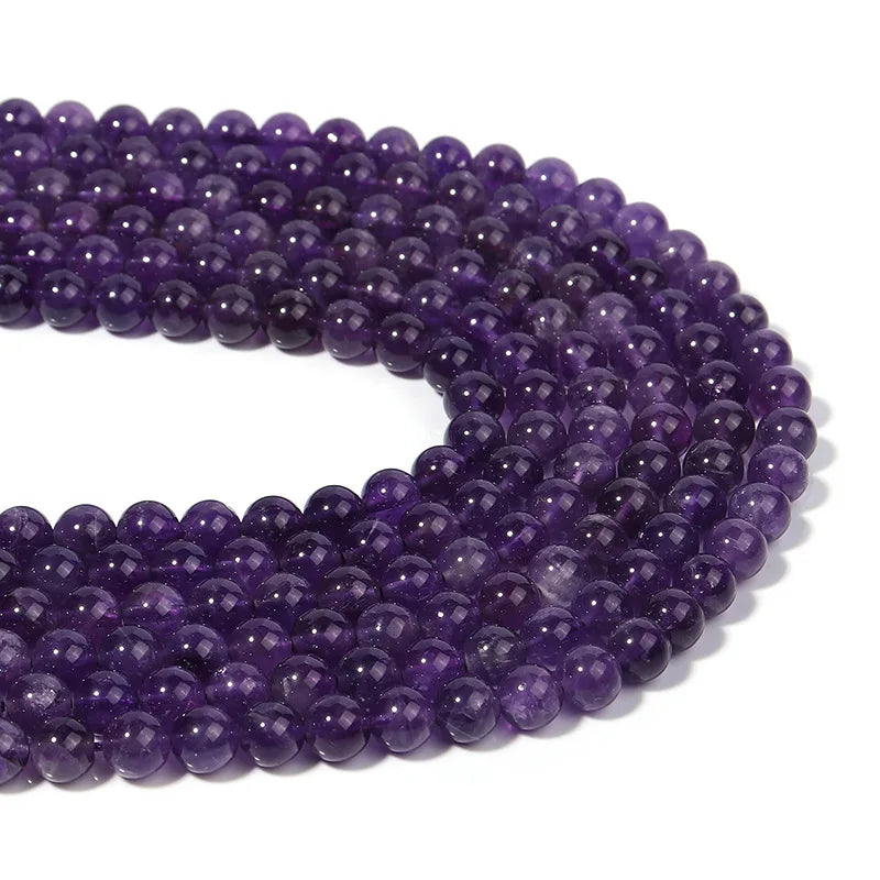 HQ Natural Amethyst Bead Strand (6/8/10mm)
