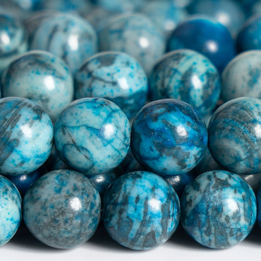 HQ Natural Blue Crazy Lace Jasper Bead Strand