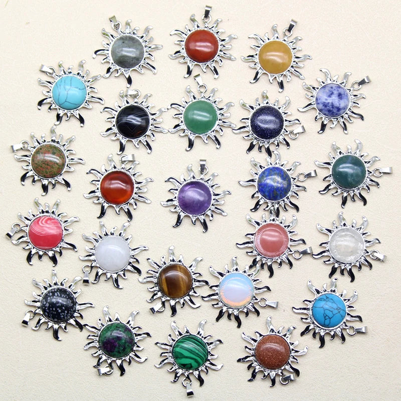 16 Pieces Vintage 90's Sun Flower Pendant